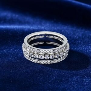 Swarovski Further Ring White Crystal Rhodium Plated